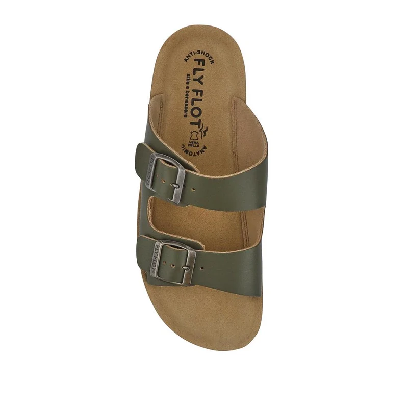 Fly Flot Dual-Strap Slip-On Sandals - FLY37069 / 323 229 - Khaki