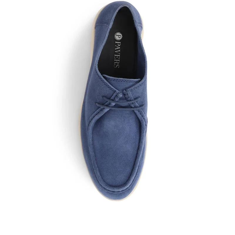 Lace-Up Leather Loafers - JFOOT39009 / 325 150 - Navy