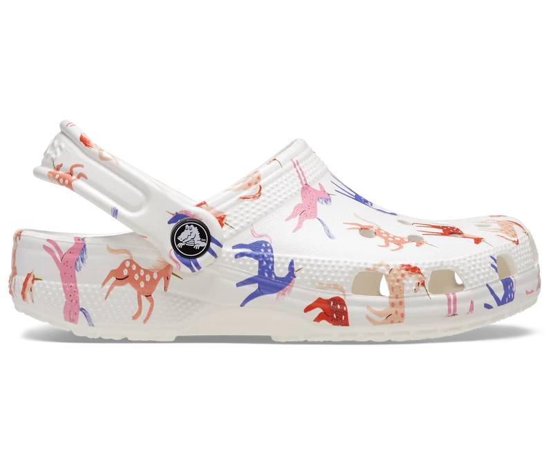 CROCS Klassischer Einhorn-Clog für Kinder – Weiß