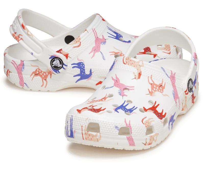 CROCS Klassischer Einhorn-Clog für Kinder – Weiß