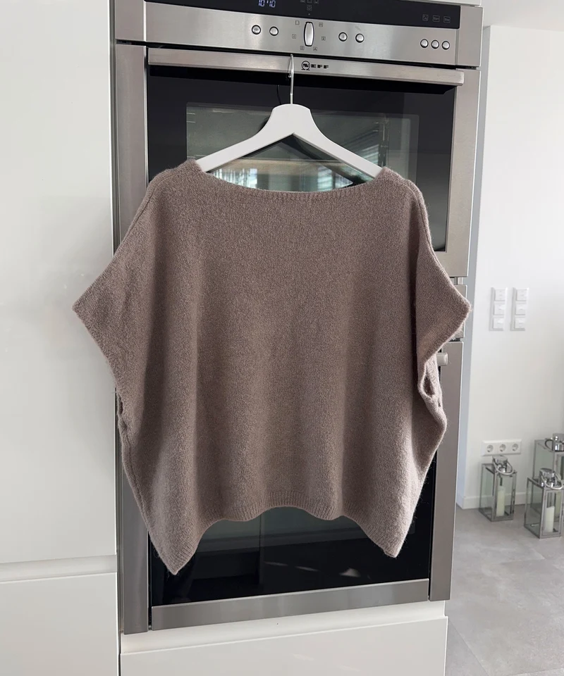 Kurzarm Cardigan Liz Taupe