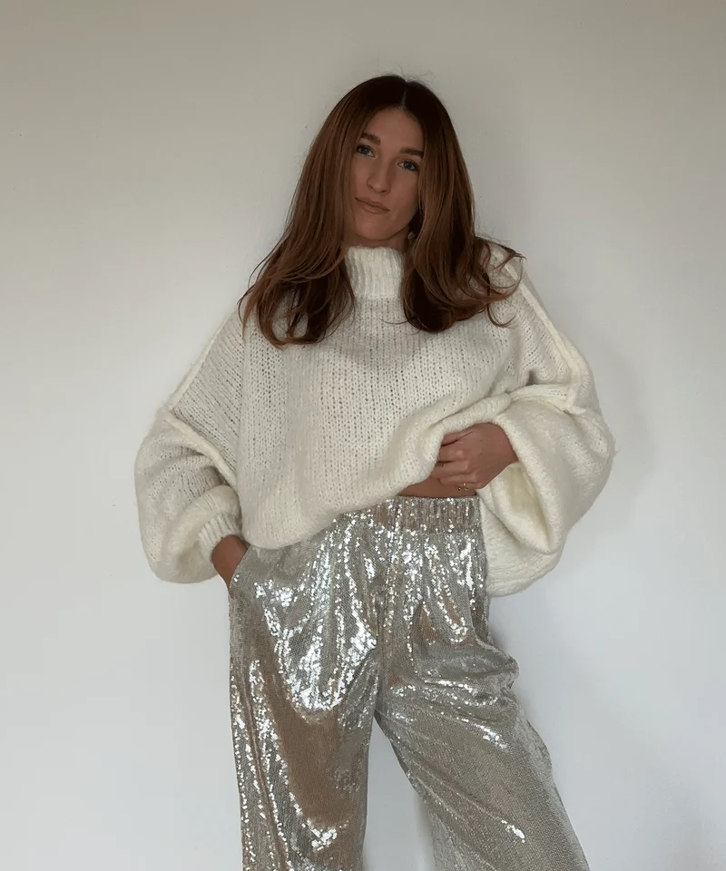 Oversize Pullover Nata Weiß
