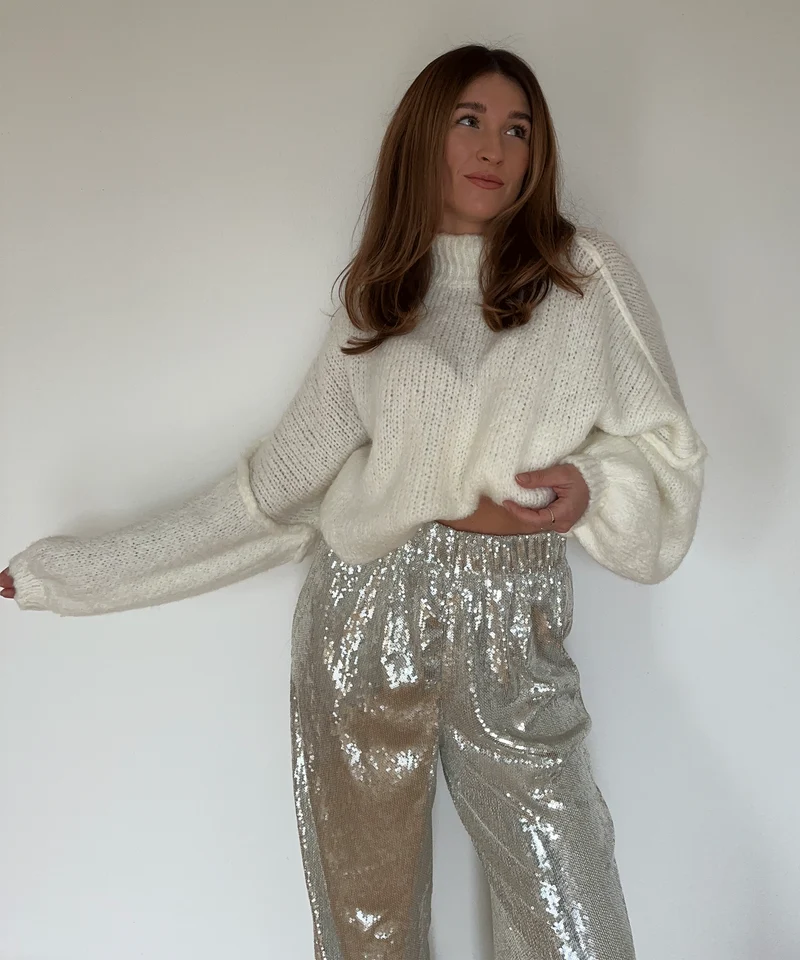 Oversize Pullover Nata Weiß