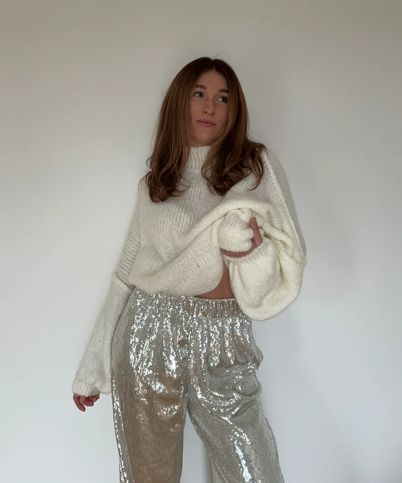 Oversize Pullover Nata Weiß