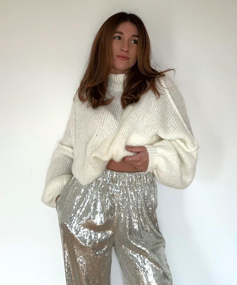 Oversize Pullover Nata Weiß