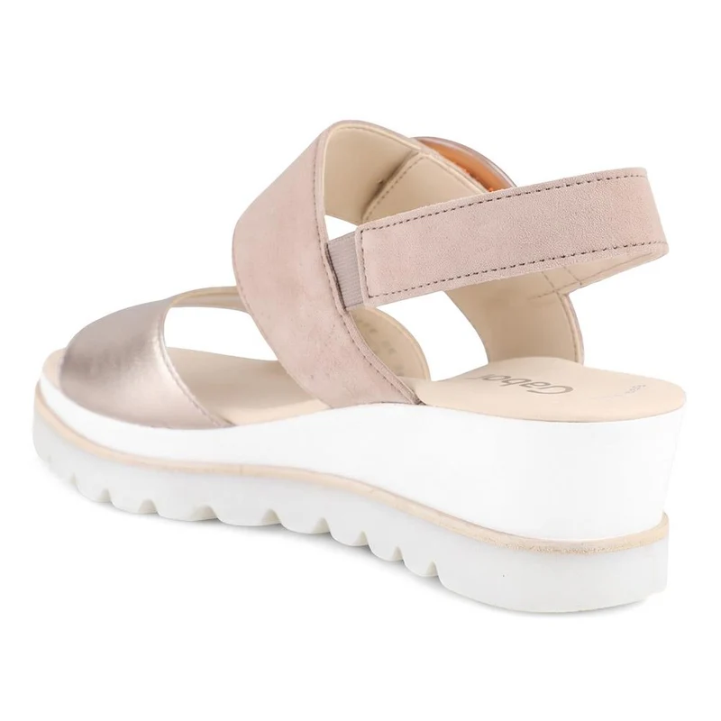 Gabor Wedge Heel Buckled Sandals - GABC43525 / 330 707 - Gold