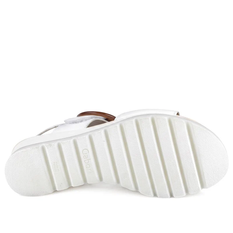 Gabor Wedge Heel Buckled Sandals - GABC43525 / 330 707 - White