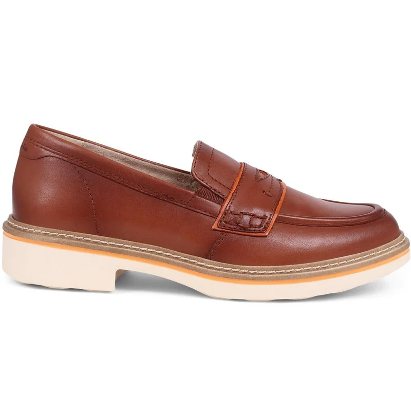 Smart Leather Loafers - JANA39501 / 325 600 - Cognac