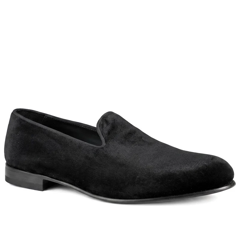 Conley Blake Stitched Leather Slip On Shoes - CONLEY / 327 854 - Black
