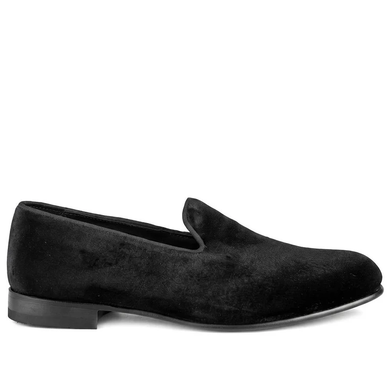 Conley Blake Stitched Leather Slip On Shoes - CONLEY / 327 854 - Black