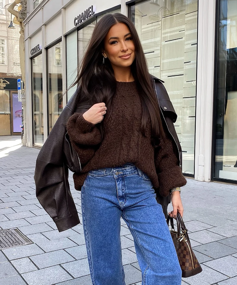 Pullover Leona Dunkelbraun