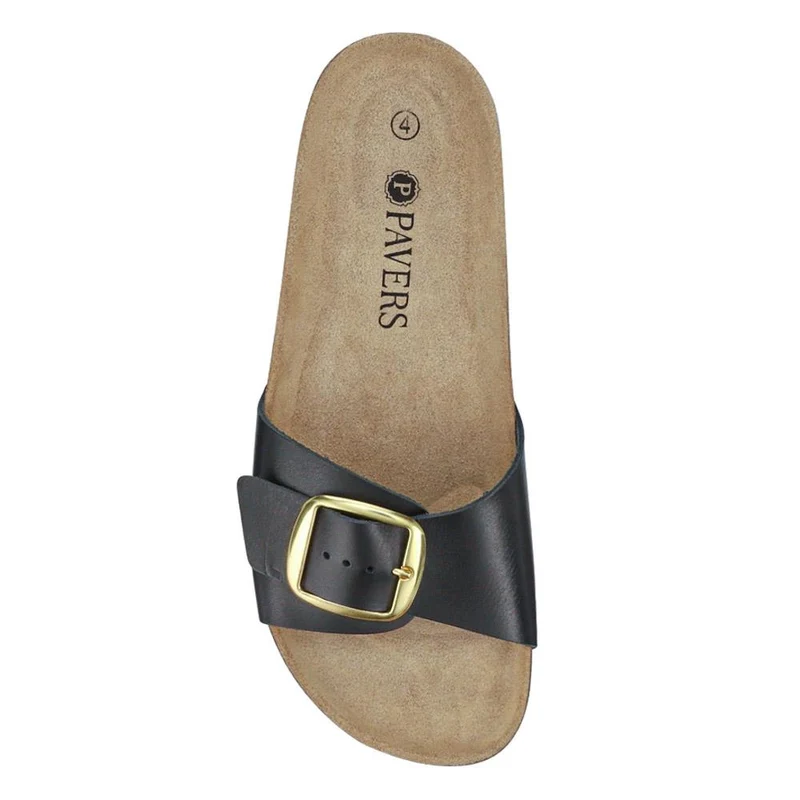 All-Leather Slip-On Mules - PATRI39014 / 326 634 - Black
