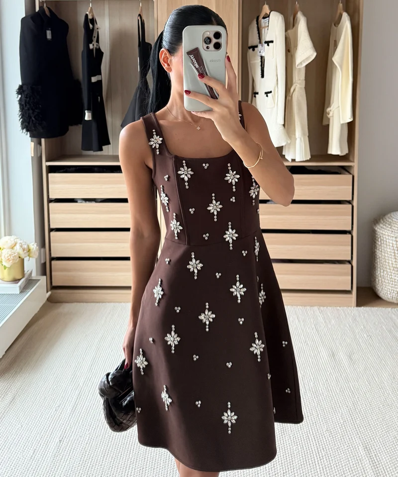 Mini Kleid Maxia Braun