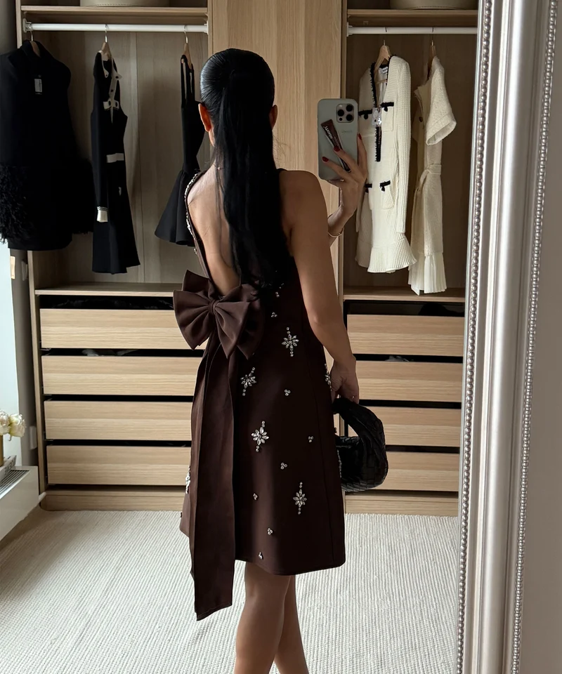 Mini Kleid Maxia Braun