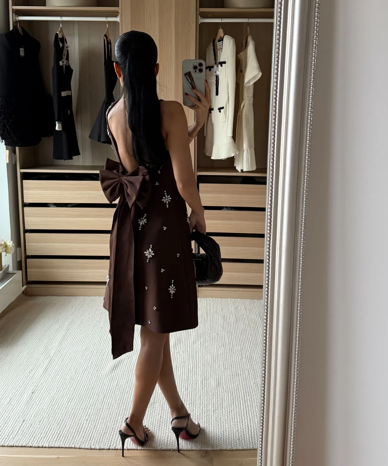 Mini Kleid Maxia Braun