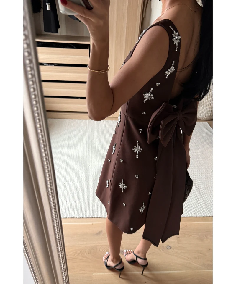 Mini Kleid Maxia Braun