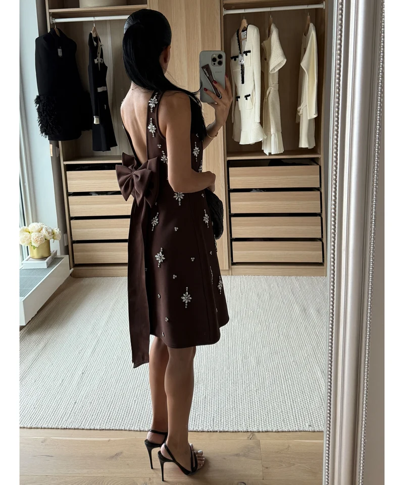 Mini Kleid Maxia Braun