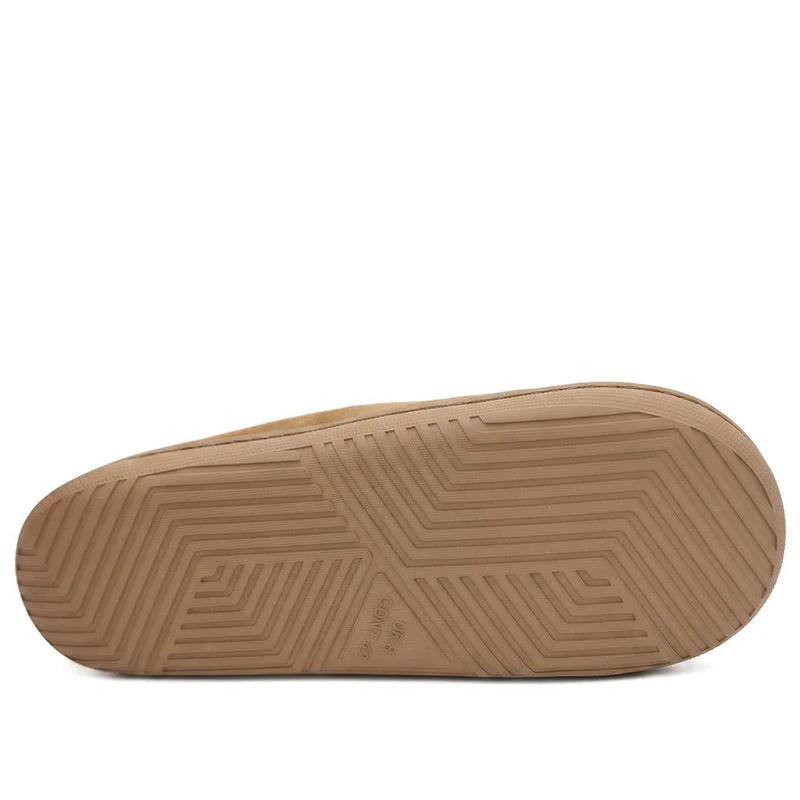 Luxury Leather Mule Slippers - QING44009 / 330 339 - Tan