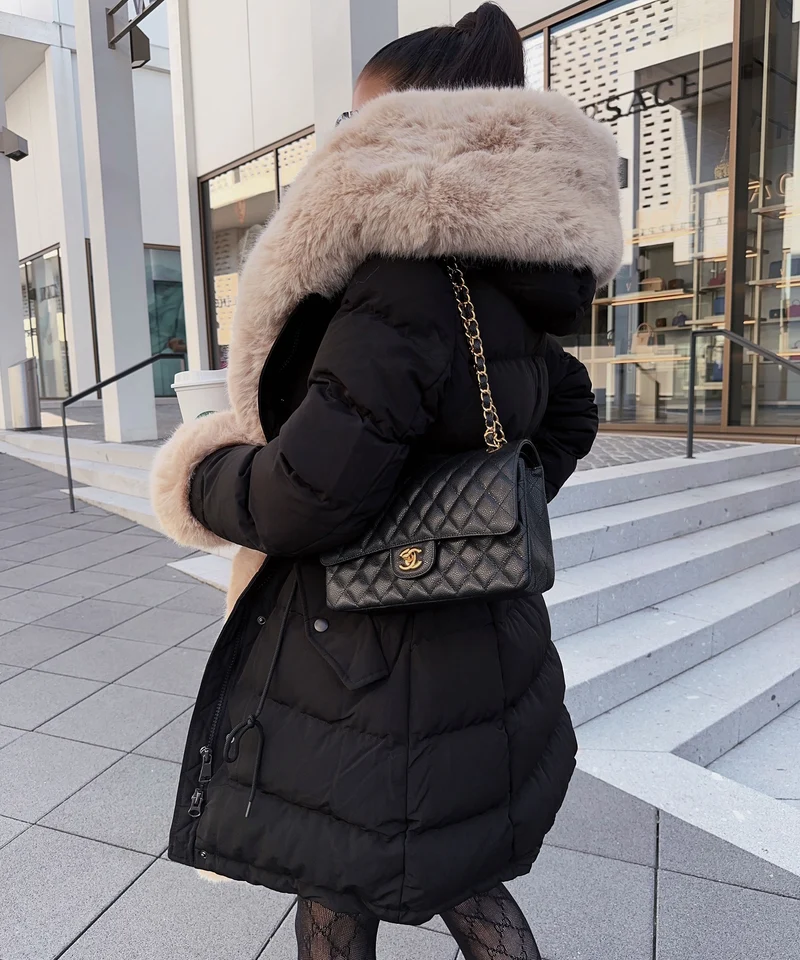 Jacke Aria Schwarz Beige