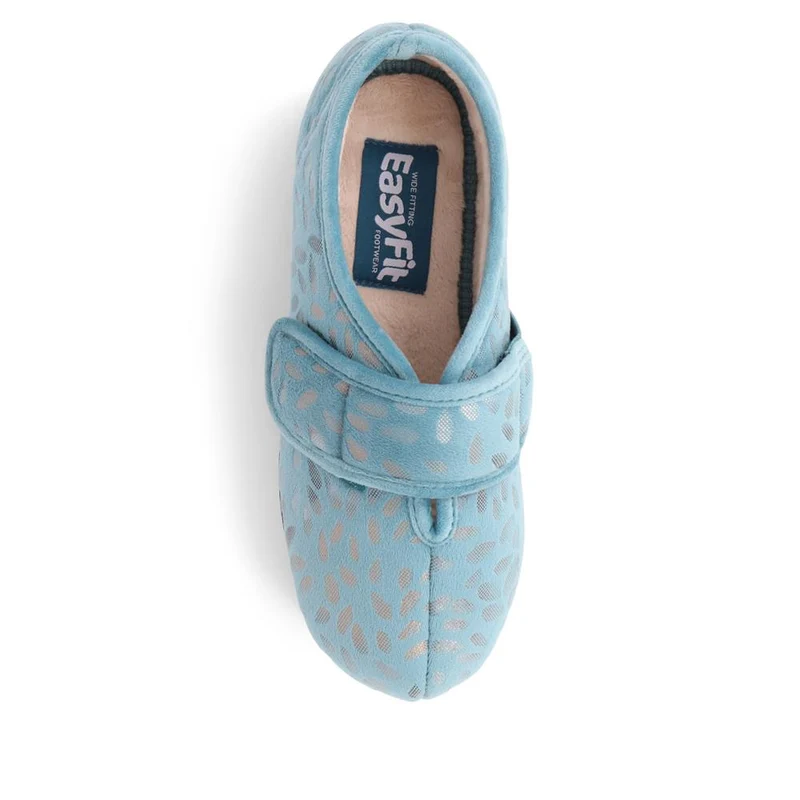 Extra-Wide Fit Slippers - AMINA / 323 506 - Teal