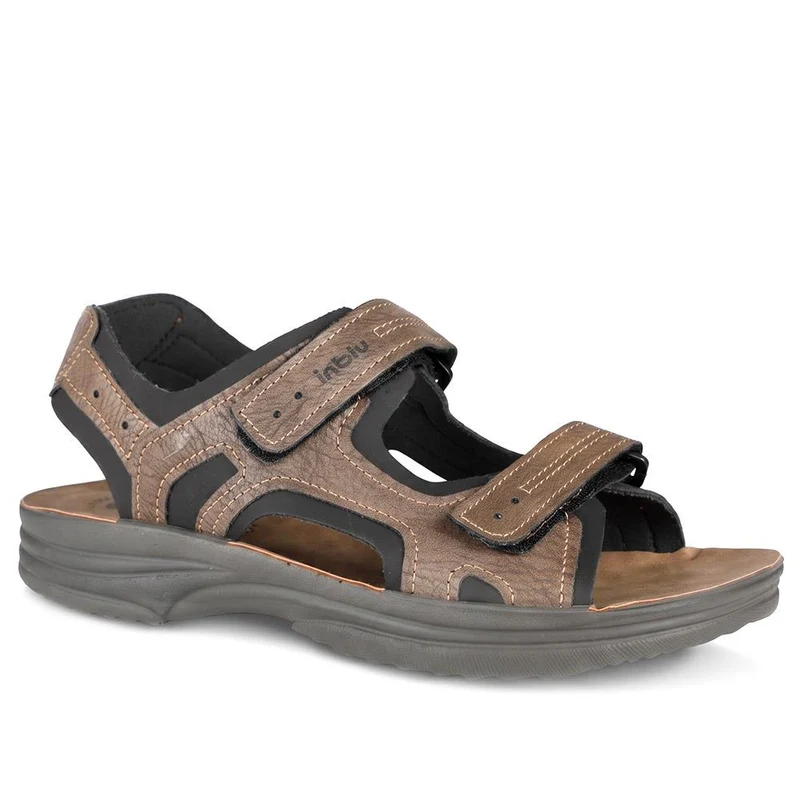 Inblu Adjustable Fasten Trekking Sandals - INB43037 / 330 332 - Dark Brown