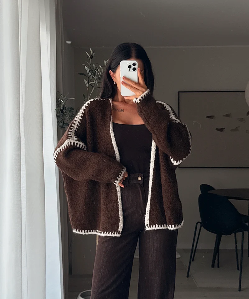 Cardigan Helena Dunkelbraun