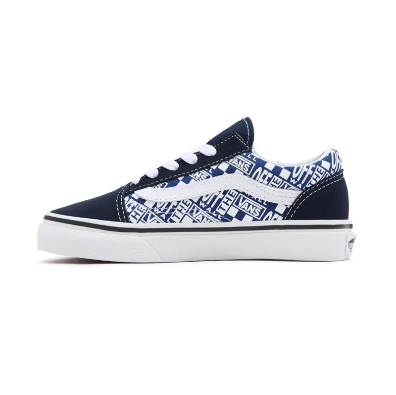 VANS Old Skool Off the Wall Sneaker für Kinder – Dunkelblau/Weiß