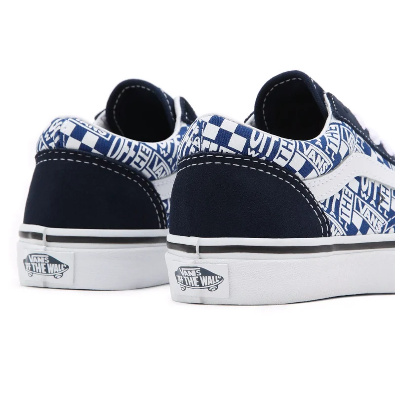 VANS Old Skool Off the Wall Sneaker für Kinder – Dunkelblau/Weiß