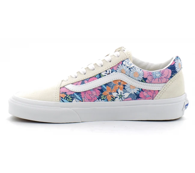 VANS Old Skool Retro Sneaker mit Blumenmuster für Damen | Multi True White