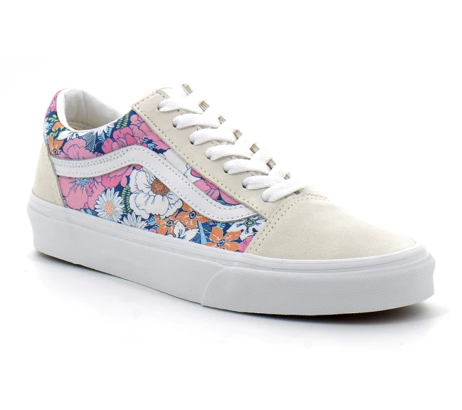VANS Old Skool Retro Sneaker mit Blumenmuster für Damen | Multi True White