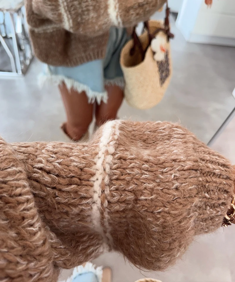 Strickjacke Fay Camel