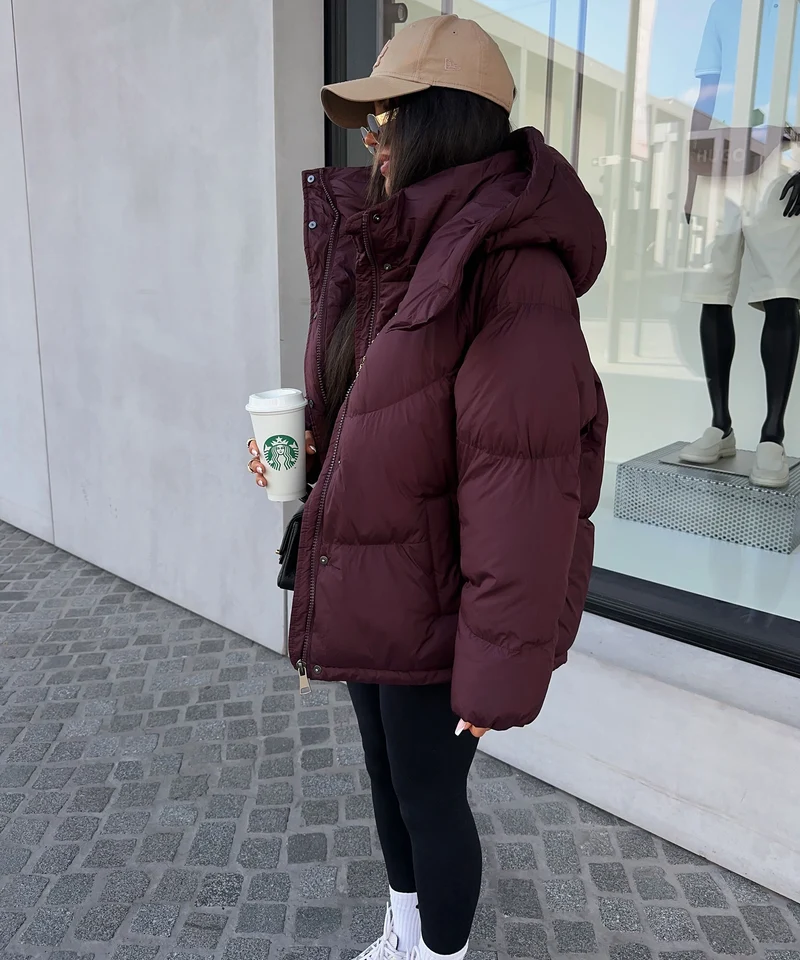 Pufferjacke Fina Weinrot