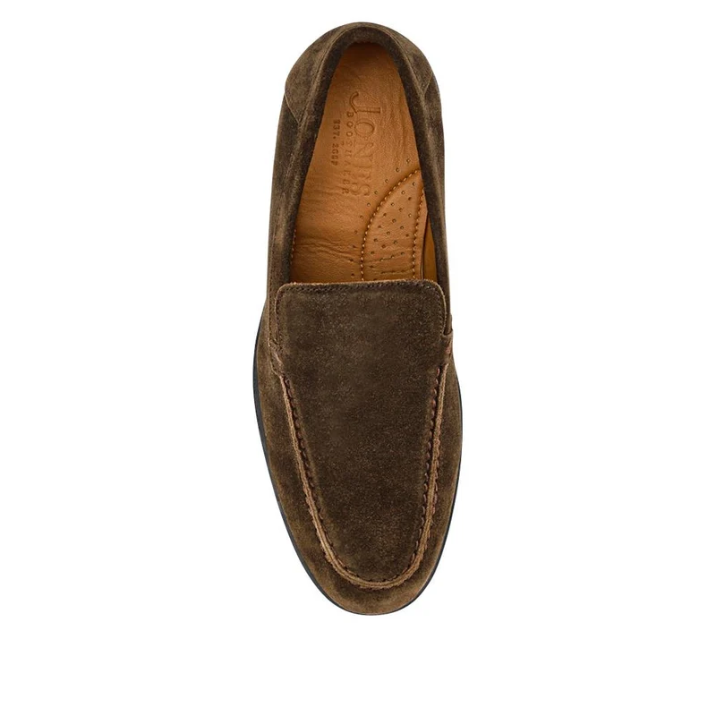 Rocco Laceless Leather Shoes - ROCCO / 326 487 - Dark Brown Suede