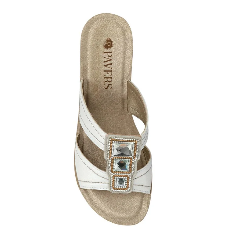 Extra-Cushioned Slip-On Wedge Mules - INB41019 / 327 504 - White