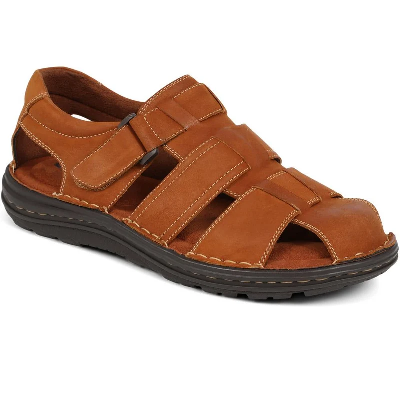 Touch-Fasten Leather Sandals - AATRA39001 / 325 336