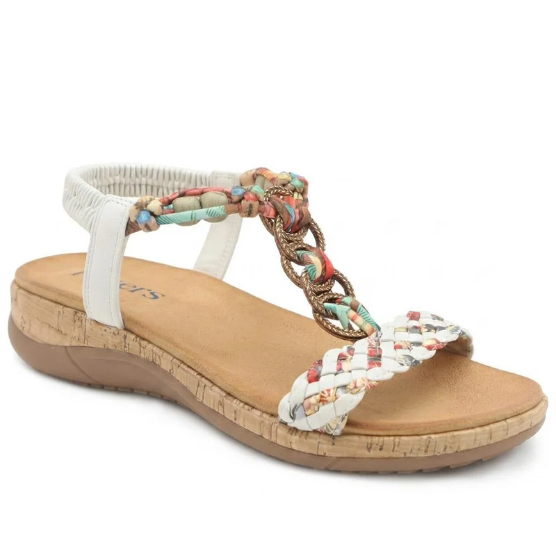Beaded Elasticated Fit Sandals - BAIZH43020 / 329 011