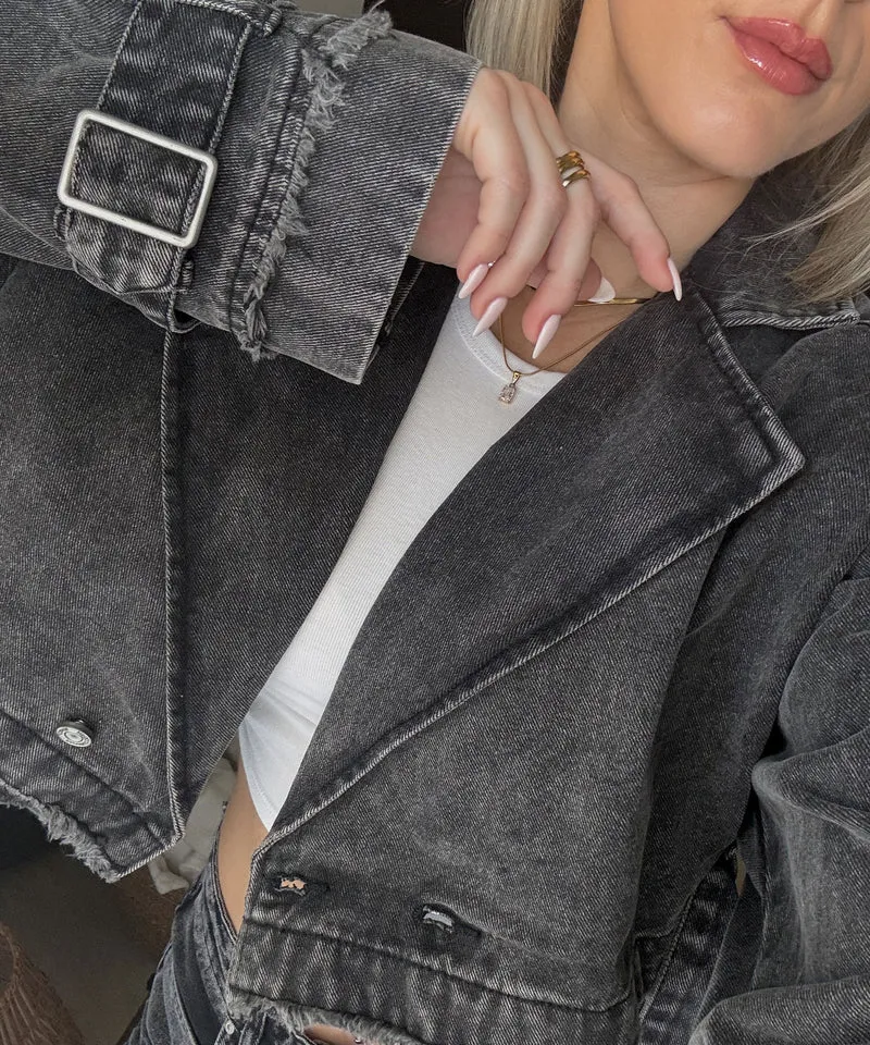 Jeans Trenchjacke Cia Grau