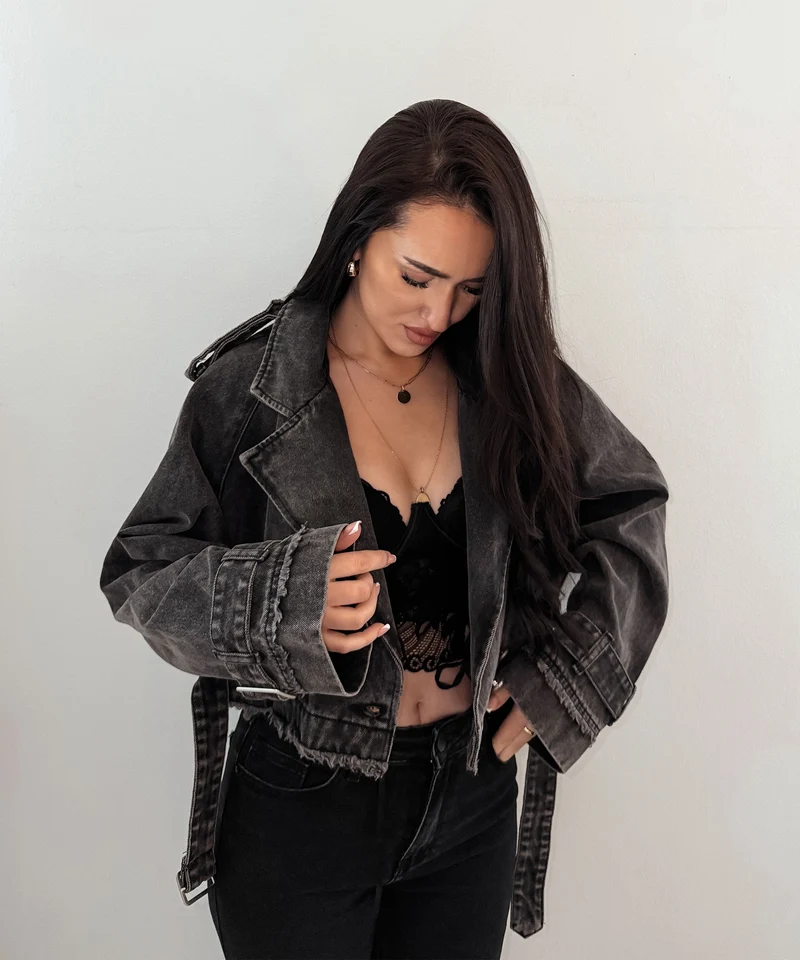 Jeans Trenchjacke Cia Grau