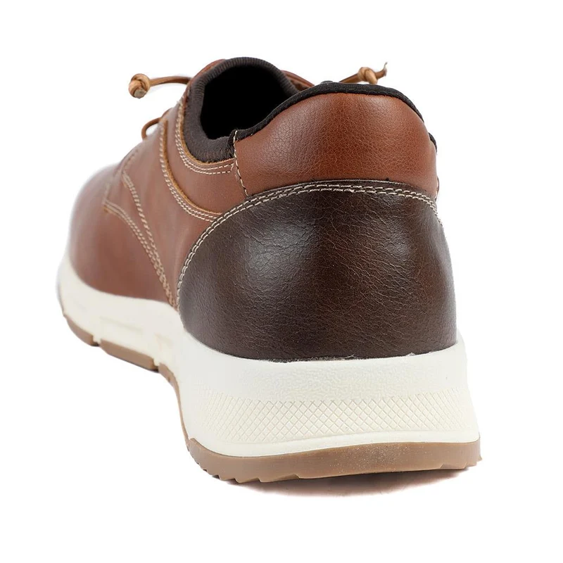 Casual Lace Up Shoes With Grip Sole - WBINS42063 / 327 870 - Tan