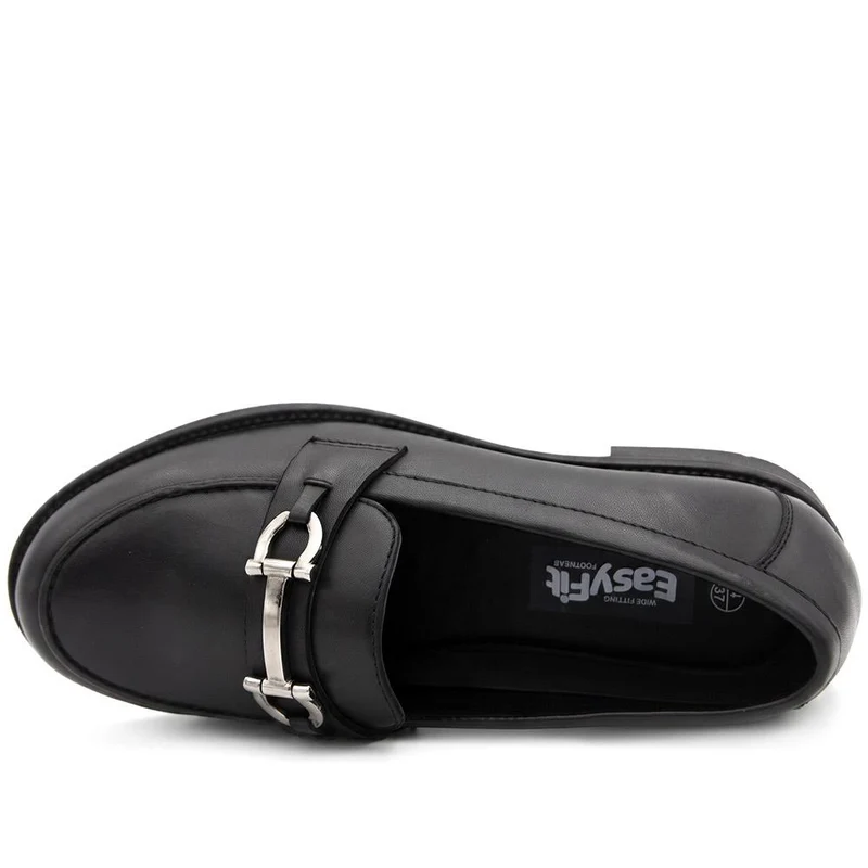EasyFit Extra Wide Snaffle Detail Loafers - LILIS / 330 165 - Black Leather