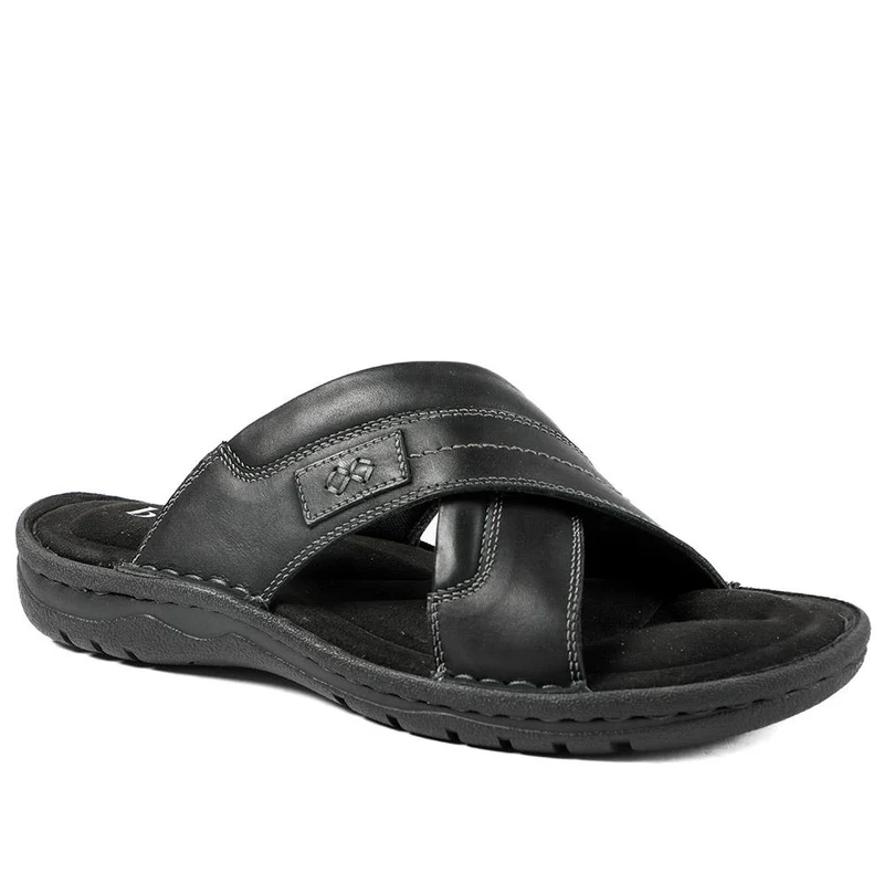 Leather Mule Sandals - AATRA43003 / 328 936 - Black