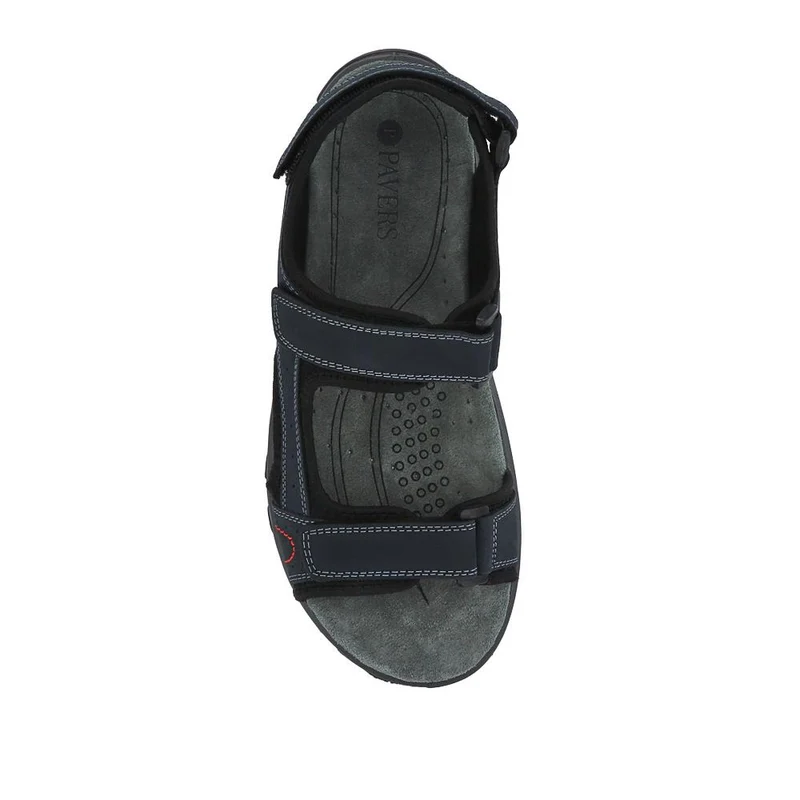 Adjustable Leather Walking Sandals - DDIN35007 / 321 538 - Navy