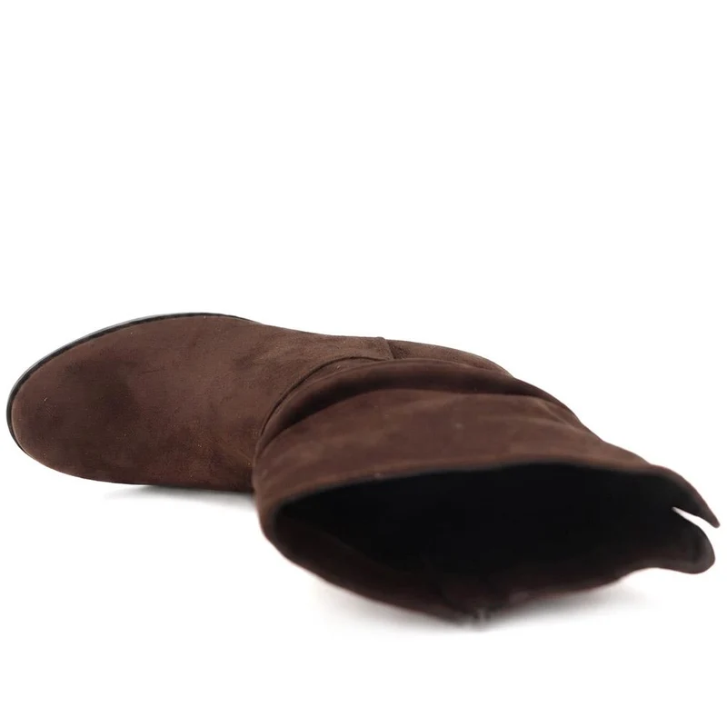 Block Heel Long Boots - SANYI42025 / 328 483 - Chocolate