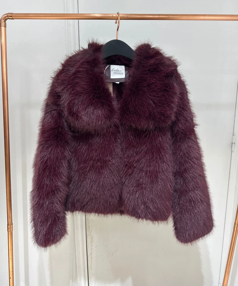 Felljacke Amara Bordeauxrot