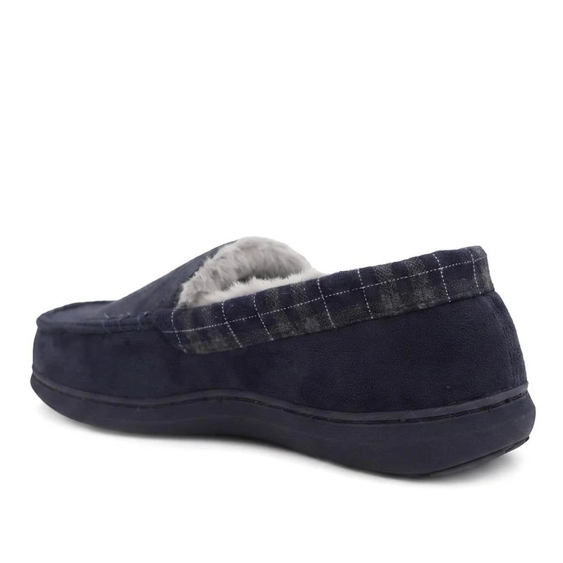 Fur-Lined Slippers - GALOP40021 / 326 305 - Navy Multi
