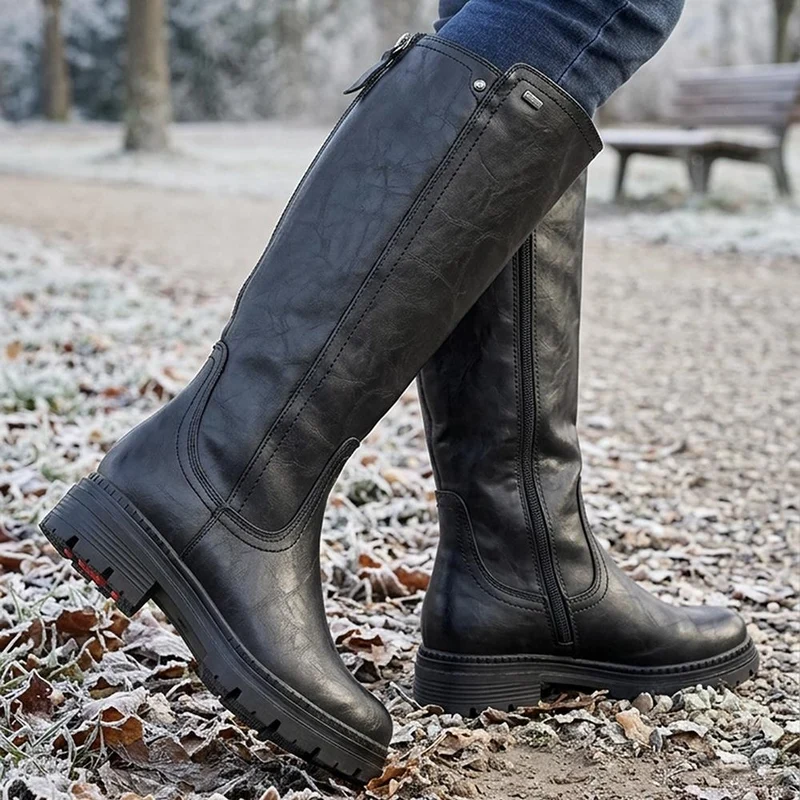 Relife Zip Up Calf Length Boots - RELIF44033 / 329 821 - Black