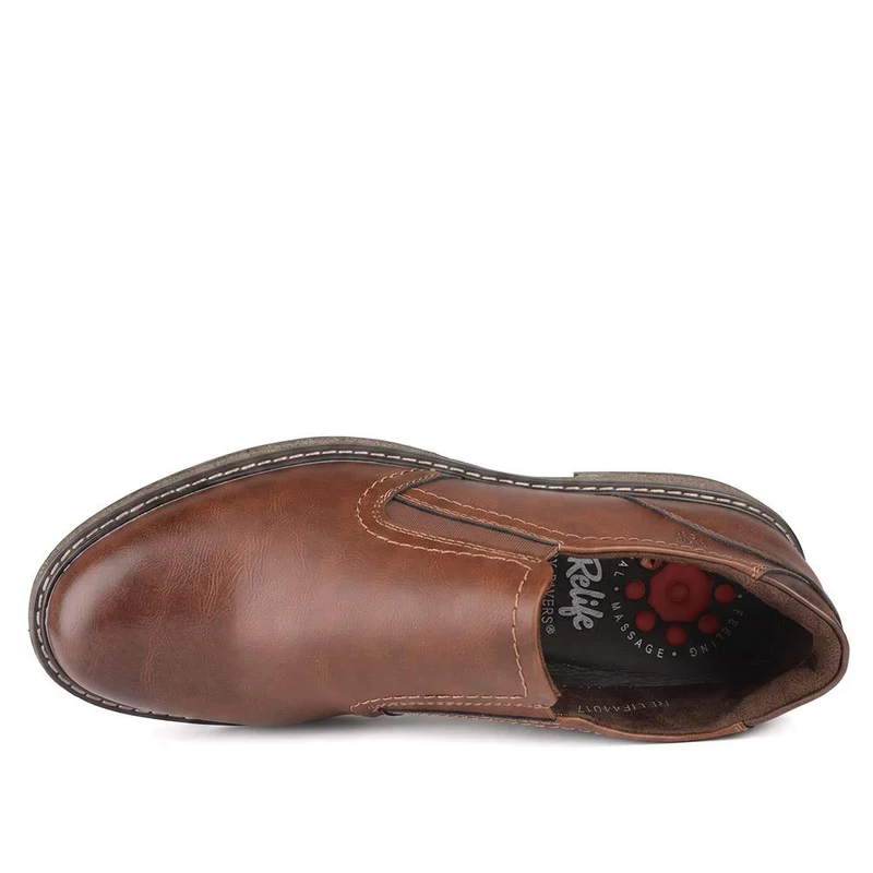 Relife Extra Wide Slip On Shoes - RELIF44017 / 329 887 - Cognac