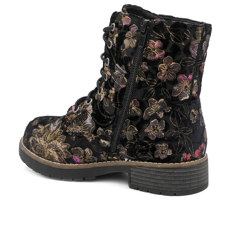 Extra-Wide Fit Boots - ANDOVER / 322 708 - Black Multi Floral