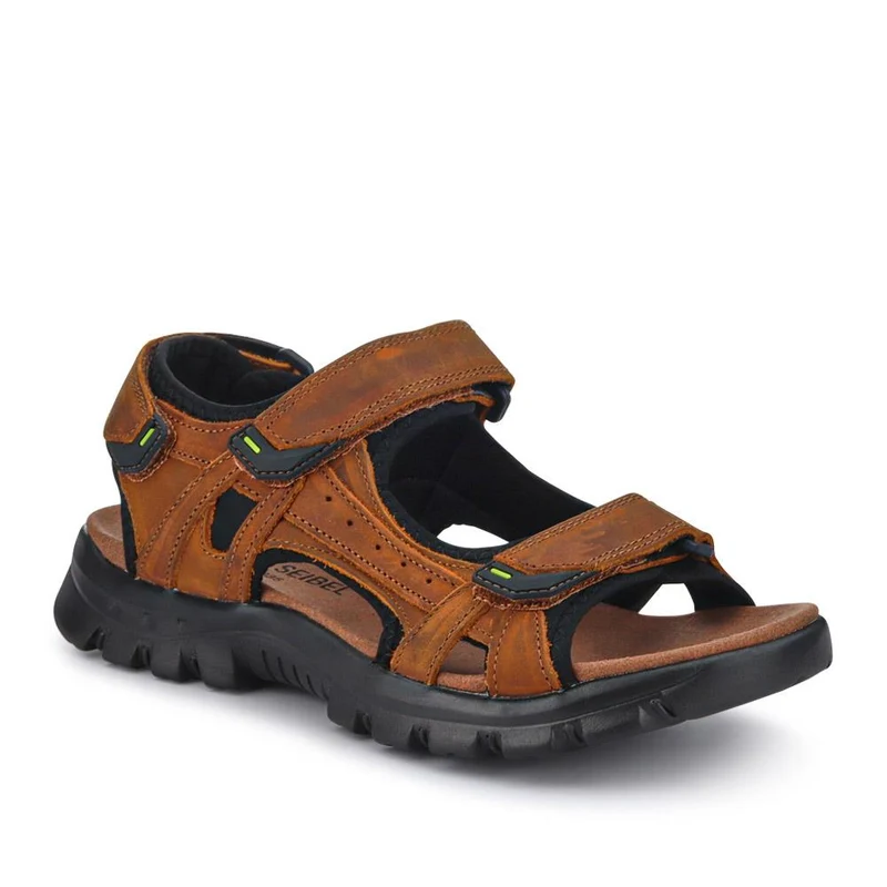 Wide-Fitting Leather Sandals - JOSEF41501 / 327 044 - Brown