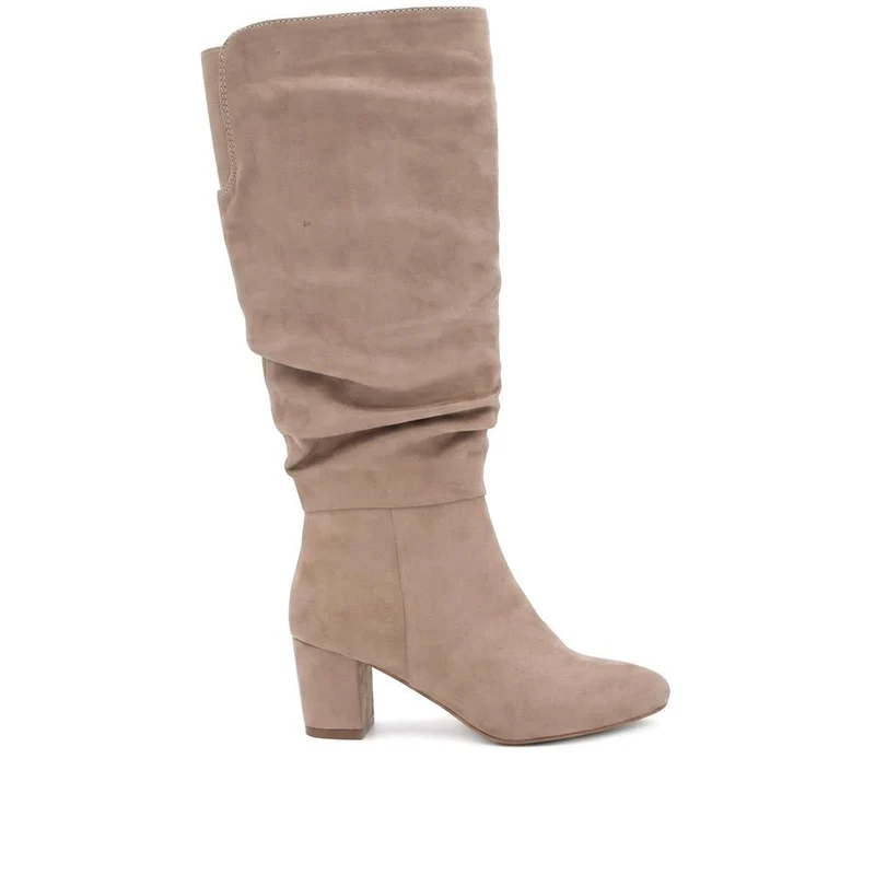 Stylish Warm Lined Slouch Long Boots - WBINS44046 / 329 975 - Taupe